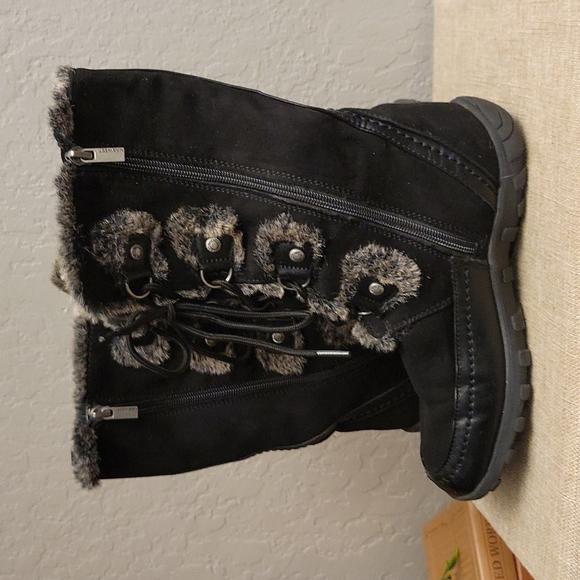 NINE WEST Girls Daffodil Knee High Zipper Boots 4 Black - Picture 6 of 10